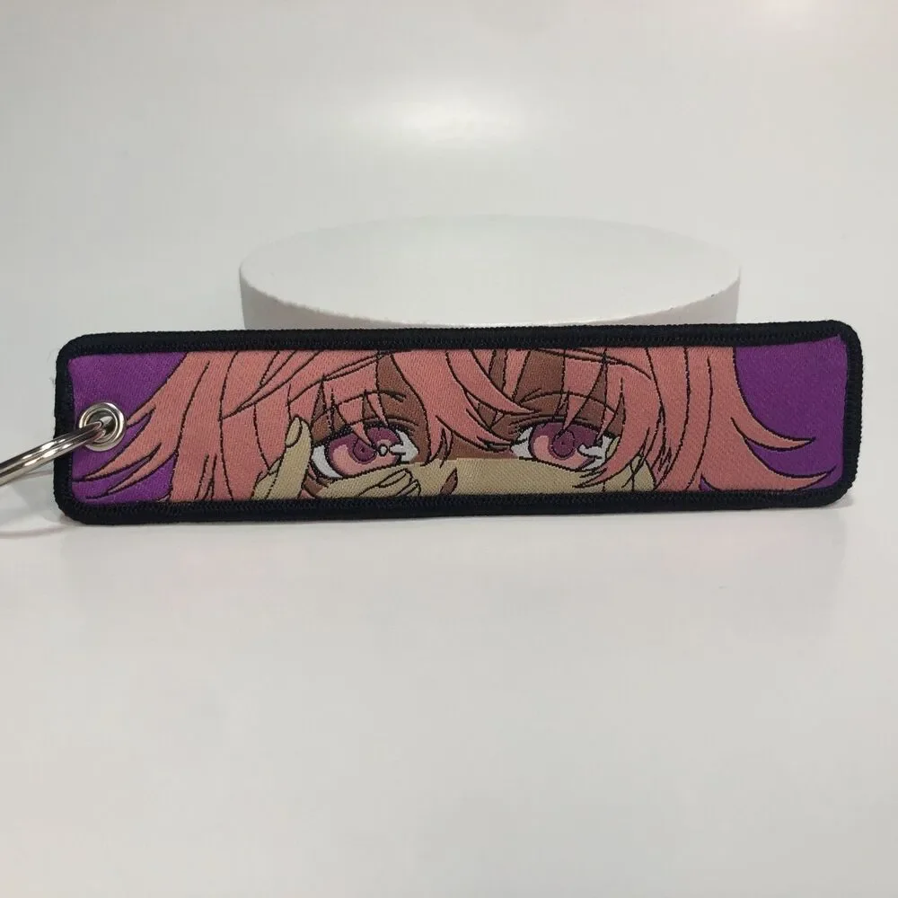 Embroidered Keychain Of Yuno Gasai from the series Future Diary